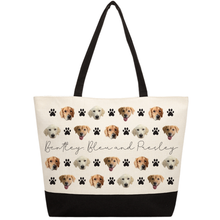 Load image into Gallery viewer, Personalized Pet Pattern Tote Bag