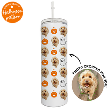 Load image into Gallery viewer, Personalized Pet Halloween Skinny Tumbler