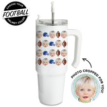 Load image into Gallery viewer, Personalized Football Large Tumbler
