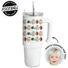 Load image into Gallery viewer, Personalized Football Large Tumbler