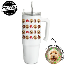 Load image into Gallery viewer, Personalized Pet Football Large Tumbler