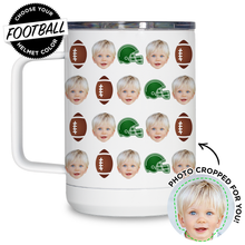 Load image into Gallery viewer, Personalized Football Travel Mug