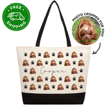 Load image into Gallery viewer, Personalized Pet Pattern Tote Bag