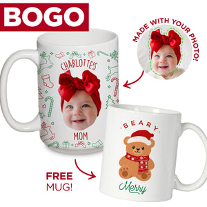 BOGO: Personalized Christmas Mug + 11 oz Bear Mug