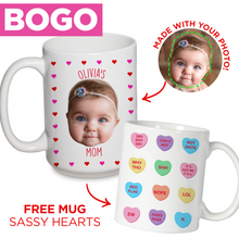 Load image into Gallery viewer, BOGO: Personalized Valentine Mug + 11 oz Candy Heart Mug
