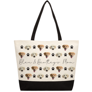 Personalized Pet Pattern Tote Bag