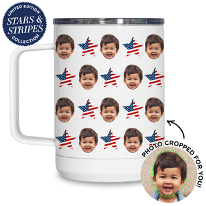 Personalized Stars and Stripes Travel Mug