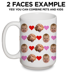 Personalized Heart Pattern Mug