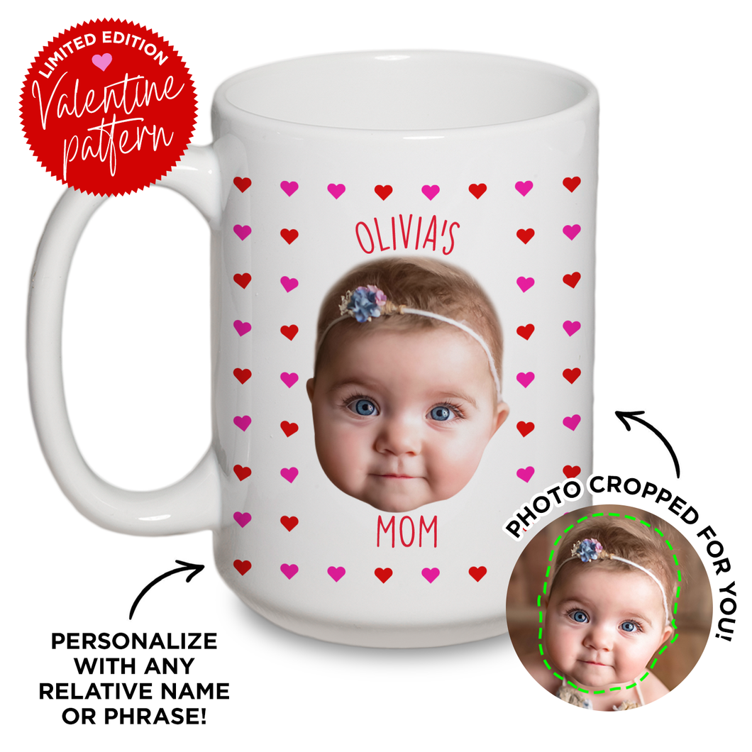 Personalized Heart Face Mug