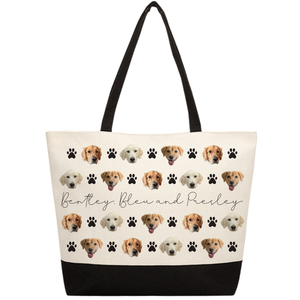 Personalized Pet Pattern Tote Bag