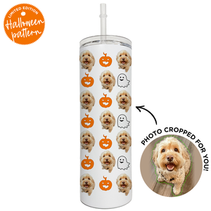 Personalized Pet Halloween Skinny Tumbler