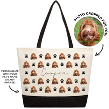 Load image into Gallery viewer, Personalized Pet Pattern Tote Bag
