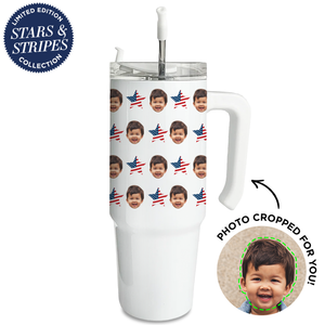Personalized Stars and Stripes Large Tumbler
