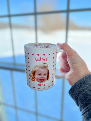Personalized Heart Face Mug
