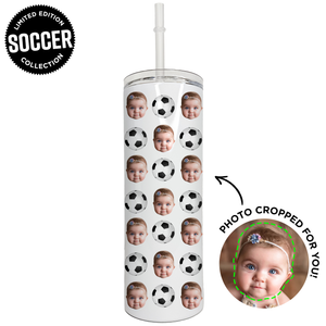Personalized Soccer Skinny Tumbler