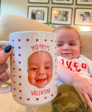 Personalized Heart Face Mug
