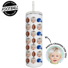 Load image into Gallery viewer, Personalized Football Skinny Tumbler
