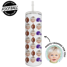 Load image into Gallery viewer, Personalized Football Skinny Tumbler
