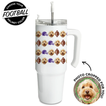 Load image into Gallery viewer, Personalized Pet Football Large Tumbler
