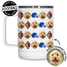 Load image into Gallery viewer, Personalized Pet Football Travel Mug
