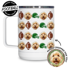 Load image into Gallery viewer, Personalized Pet Football Travel Mug
