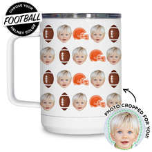 Load image into Gallery viewer, Personalized Football Travel Mug
