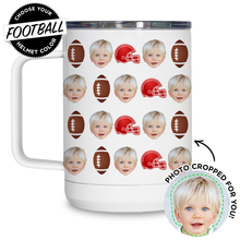 Load image into Gallery viewer, Personalized Football Travel Mug

