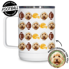 Load image into Gallery viewer, Personalized Pet Football Travel Mug
