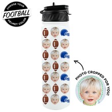 Load image into Gallery viewer, Personalized Football Water Bottle
