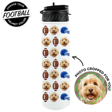 Load image into Gallery viewer, Personalized Pet Football Water Bottle
