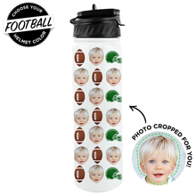 Load image into Gallery viewer, Personalized Football Water Bottle
