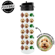 Load image into Gallery viewer, Personalized Pet Football Water Bottle
