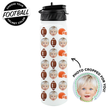 Load image into Gallery viewer, Personalized Football Water Bottle

