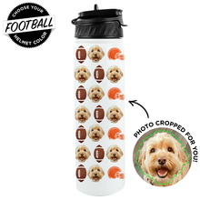 Load image into Gallery viewer, Personalized Pet Football Water Bottle

