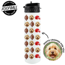 Load image into Gallery viewer, Personalized Pet Football Water Bottle
