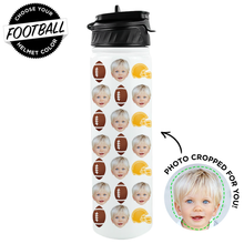 Load image into Gallery viewer, Personalized Football Water Bottle
