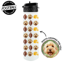 Load image into Gallery viewer, Personalized Pet Football Water Bottle
