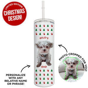 Personalized Pet Christmas Skinny Tumbler