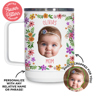 Personalized Baby Flower Travel Mug