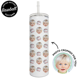 Personalized Baseball Skinny Tumbler