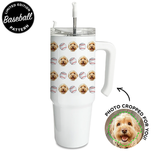Personalized Pet Baseball Large Tumbler