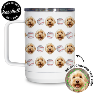 Personalized Pet Baseball Travel Mug