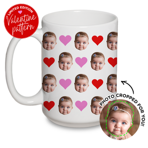 Personalized Heart Pattern Mug