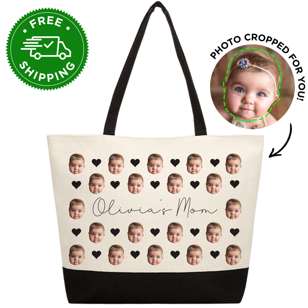 Personalized Baby Pattern Tote Bag