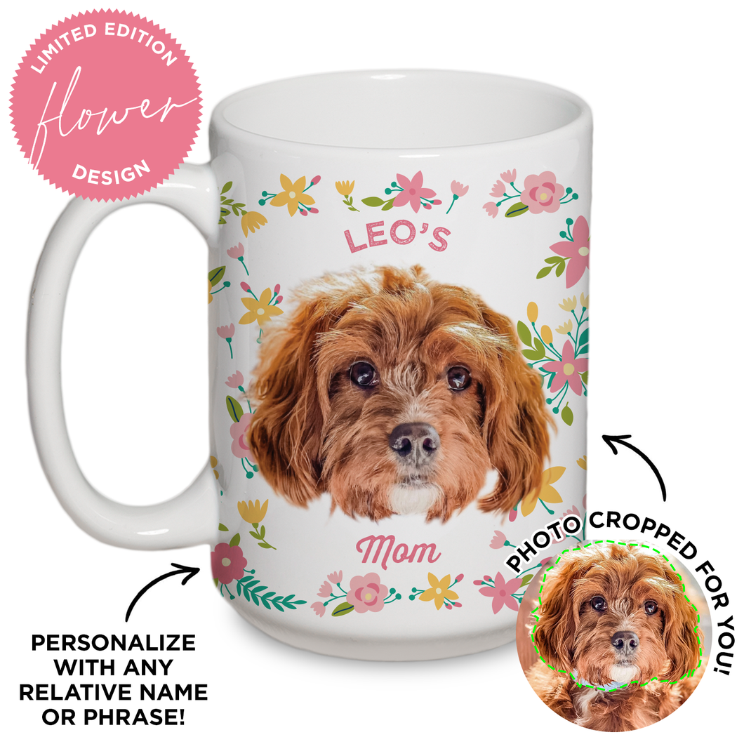 Personalized Pet Flower Mug