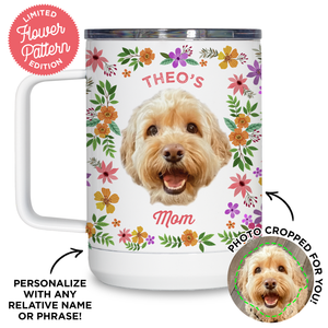 Personalized Pet Flower Travel Mug