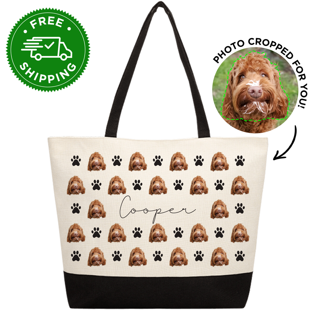 Personalized Pet Pattern Tote Bag
