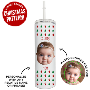 Personalized Baby Christmas Skinny Tumbler