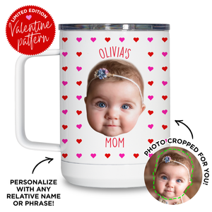 Personalized Heart Baby Travel Mug