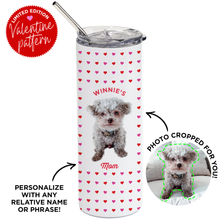 Load image into Gallery viewer, Personalized Pet Heart Skinny Tumbler

